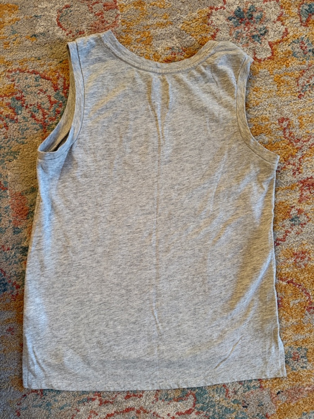 Athletic Works 10/12 Gray Tank Top with Rainbow 'BRAVE' Ombre Graphic - Picture 3 of 4
